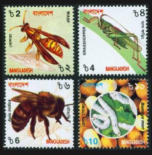 Bangladesh - 2000 Insects, 4v MNH