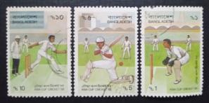 Bangladesh - 1988 Asia Cup Cricket, 3v Used
