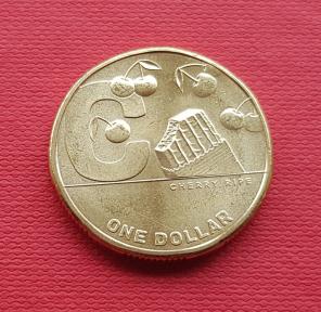 Australia 1 Dollar - 2021 The Great Aussie Coin Hunt 2 - Letter C - Cherry Ripe, Aluminium-Bronze Coin, Dia 25 mm