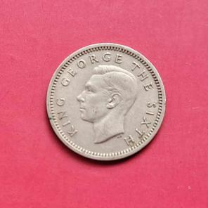 New Zealand 3 Pence - George VI 1952 - Copper-Nickel - Dia 16.3 mm