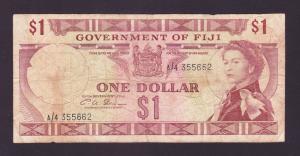 Fiji 1 Dollar 1971 VF Condition